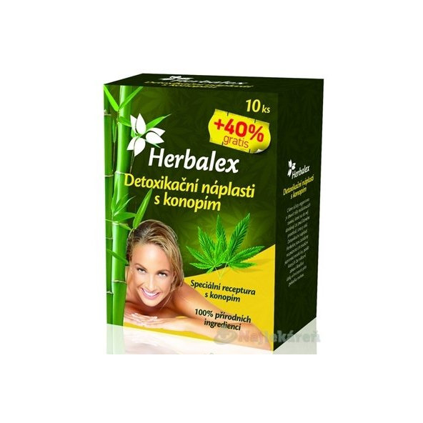 Herbalex detoxikační náplasti s konopím 14 ks