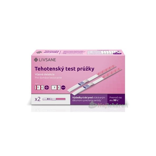 LIVSANE včasný těhotenský test 2 ks