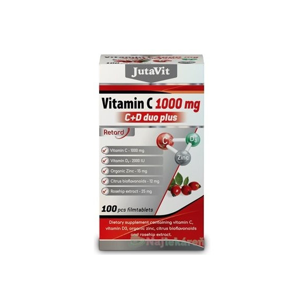 JutaVit vitamin C 1000 mg + D3 Duo 100 tablet