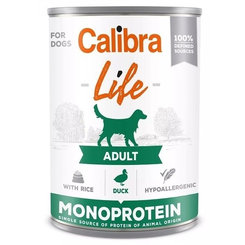 Calibra Dog Adult Life kachna a rýže konzerva 6×400 g