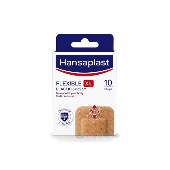 Hansaplast Flexible XL elastická náplast 5×7,2 cm 10 ks