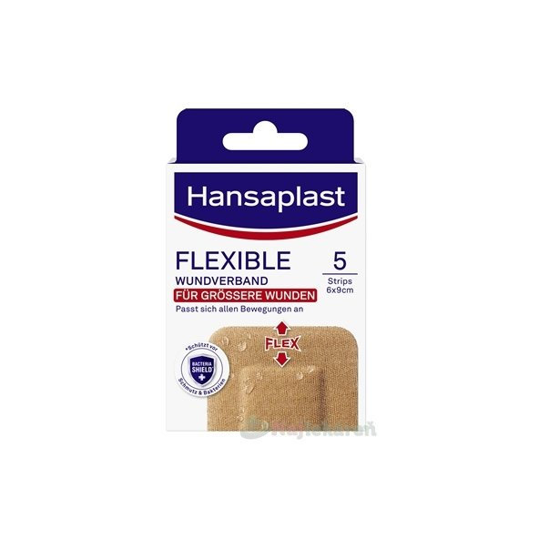 Hansaplast Flexible XXL elastická náplast 6×9 cm 5 ks