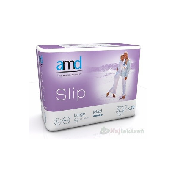 AMD Slip Maxi inkontinenční pleny velikost L 20 ks