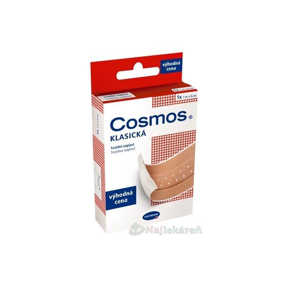 Cosmos Klasická textilní náplast hnědá 1 m × 6 cm