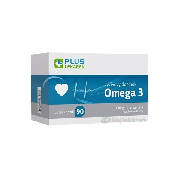 Plus Lekáreň Omega 3 doplněk stravy 90 kapslí