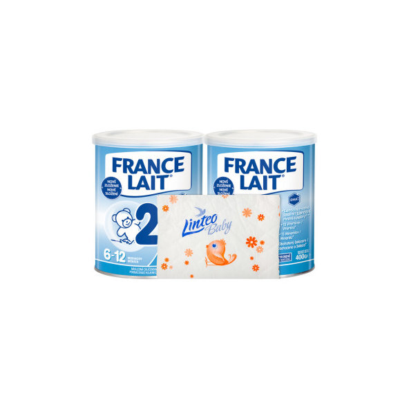 France Lait 2 mléčná výživa 6-12 m + Linteo Baby podložka