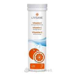 LIVSANE Vitamin C pomeranč 20 šumivých tablet