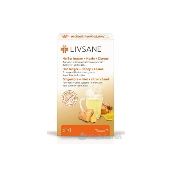 LIVSANE Horký zázvor + med + citron 10 sáčků