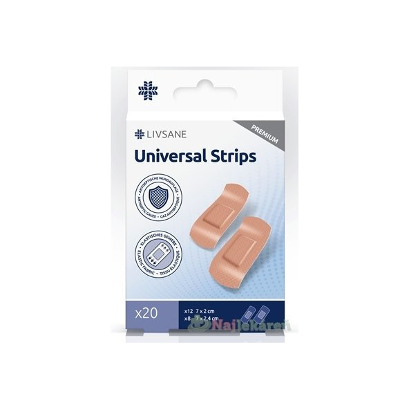 LIVSANE PREMIUM univerzální náplasti 2 velikosti 20 ks