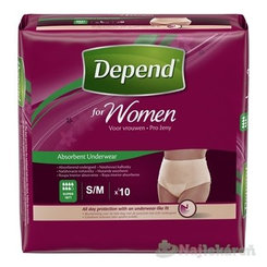 DEPEND Super Inkontinenční kalhotky S/M dámské 10 ks