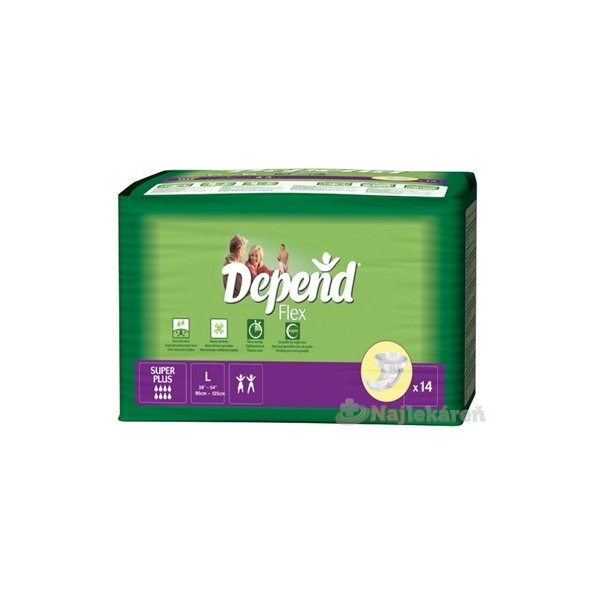 DEPEND Flex Super Plus Inkontinenční kalhotky plenkové L 14 ks