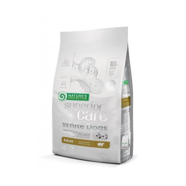 Natures Protection SC White psy adult malí, mini jehněčí 1,5 kg