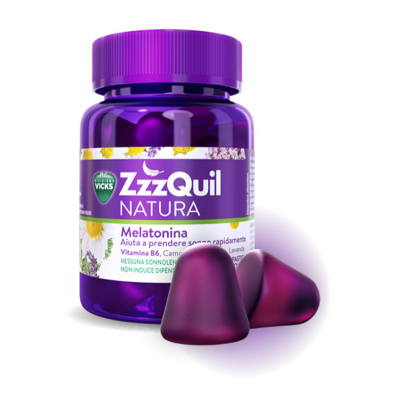 ZzzQuil Natura melatonín lesní ovoce 30 želé tablet