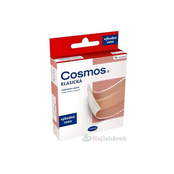 Cosmos Klasická voděodolná náplast hnědá 1 m × 8 cm