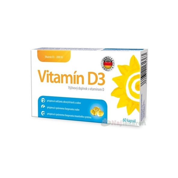 PAMEX Vitamín D3 2000 IU 60 kapslí