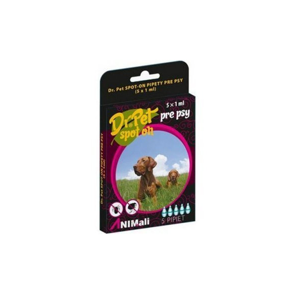 Dr.Pet antiparazitní spot-on pipety pro psy 5×1 ml
