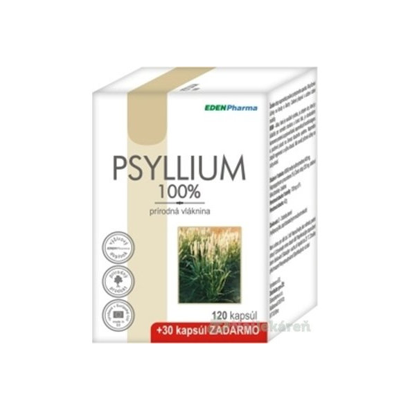 EDENPharma Psyllium rozpustná vláknina 120 + 30 kapslí zdarma