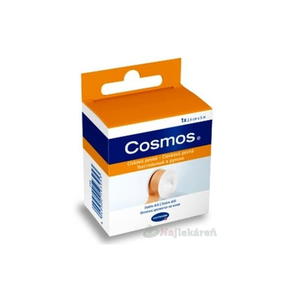 Cosmos pevná fixační náplast z textilní tkaniny 2,5 cm × 5 m