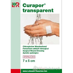 Curapor krytí na rány transparentní sterilní voděodolné 7×5 cm 5 ks