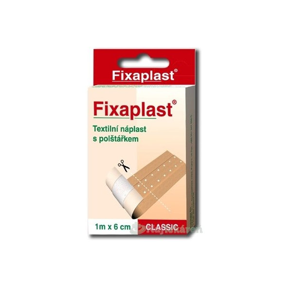 FIXAplast CLASSIC textilní náplast s polštářkem 1 m × 6 cm