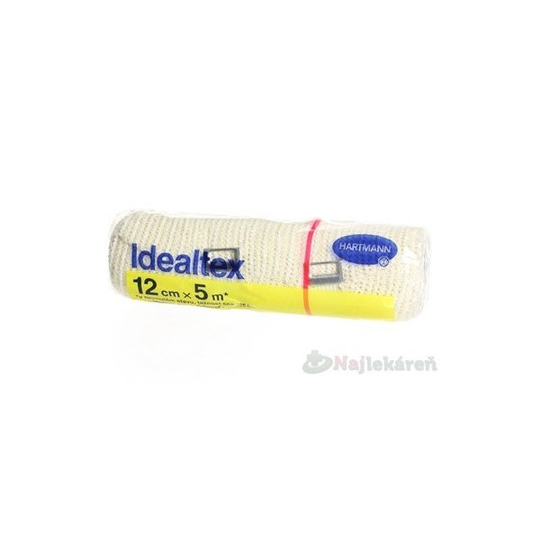 Idealtex elastické dlouhotažné obinadlo 12 cm × 5 m 1 ks