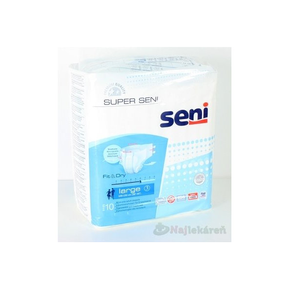 Seni Super Air Large 3 plenkové inkontinenční kalhotky 10 ks