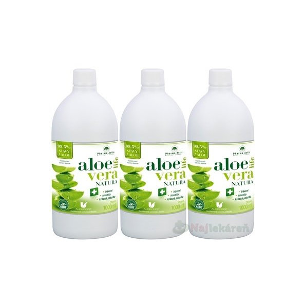 Pharma Activ AloeVeraLife Natura šťava z aloe vera 3x 1000 ml