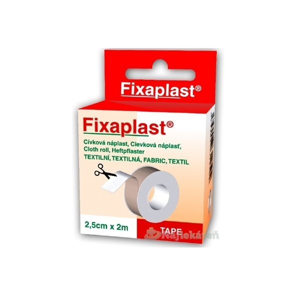 FIXAplast cívková textilní náplast 2,5 cm × 2 m 1 ks