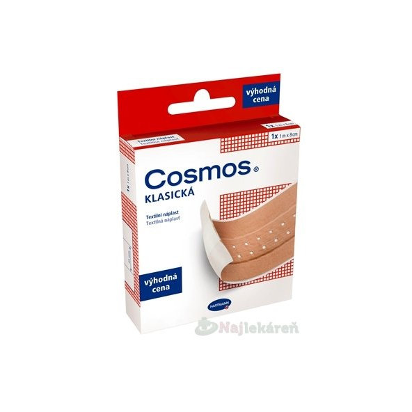 Cosmos Klasická textilní náplast hnědá 1 m × 8 cm