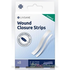 LIVSANE náplasťové stehy Sterile 2 velikosti 8 ks