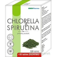 EDENPharma Chlorella + Spirulina 120 + 30 tablet zdarma