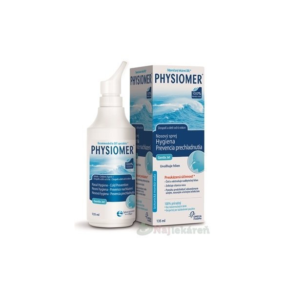 PHYSIOMER GENTLE JET nosní sprej izotonický 135 ml
