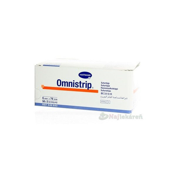 Omnistrip proužky na stažení rány 6×76 mm 50 ks