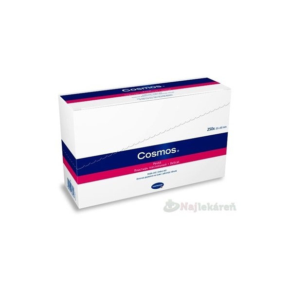 Cosmos Pevná Strips náplasti na rány 20 × 60 mm 250 ks