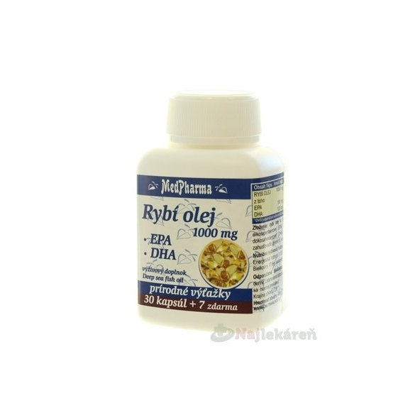 MedPharma Rybí olej 1000 mg 30+7 kapslí