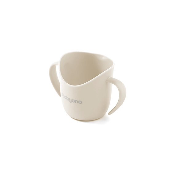 Babyono ergonomický hrneček s oušky 6 m+ béžová 120 ml