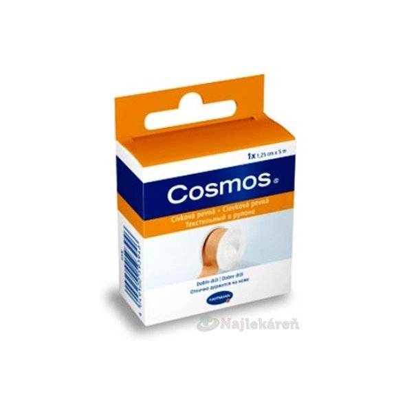 Cosmos pevná fixační náplast z textilní tkaniny 1,25 cm × 5 m