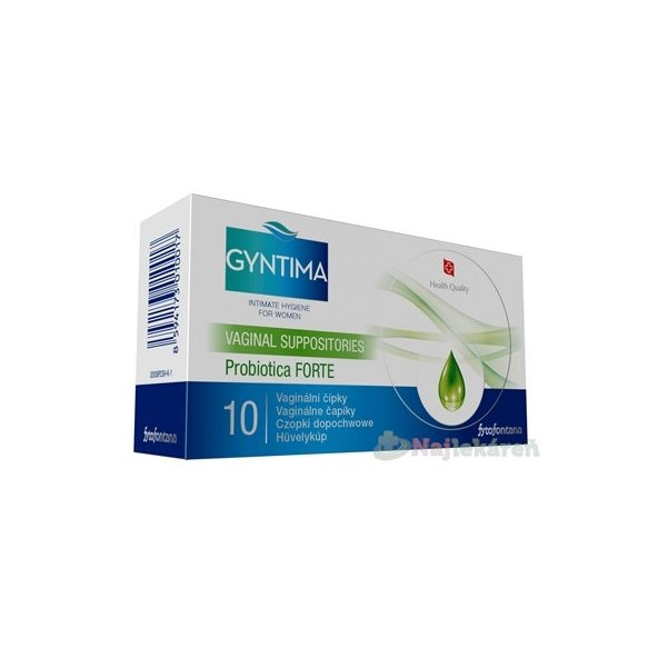 Gyntima Probiotica Forte vaginální čípky 10 ks