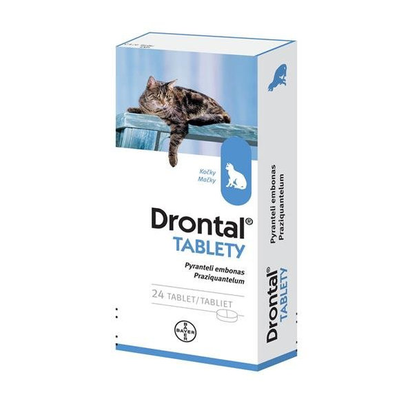 Drontal tablety na odčervení koček 3×8 tablet (24 tablet)