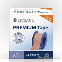 LIVSANE fixační páska Premium 2,5 cm × 5 m béžová cívka