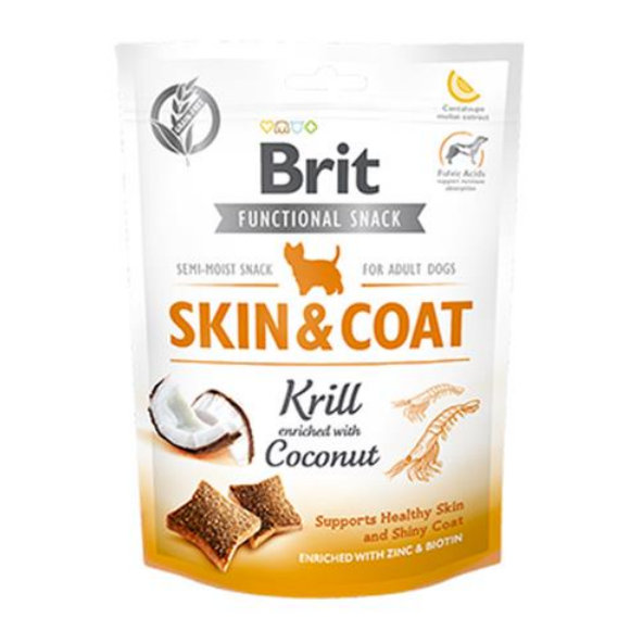 Brit Care funkční pamlsek pro psy kril s kokosem 150 g