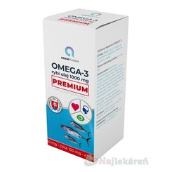 ADAMPharm Omega-3 rybí olej 1000 mg Premium 60 kapslí