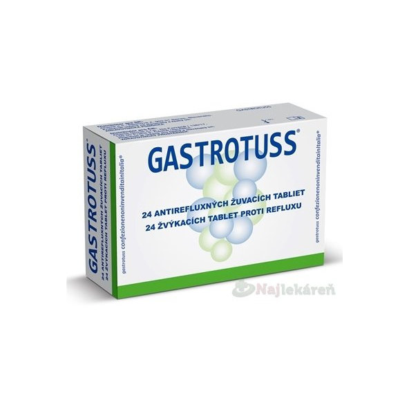 Gastrotuss žvýkací antirefluxní tablety 24 ks
