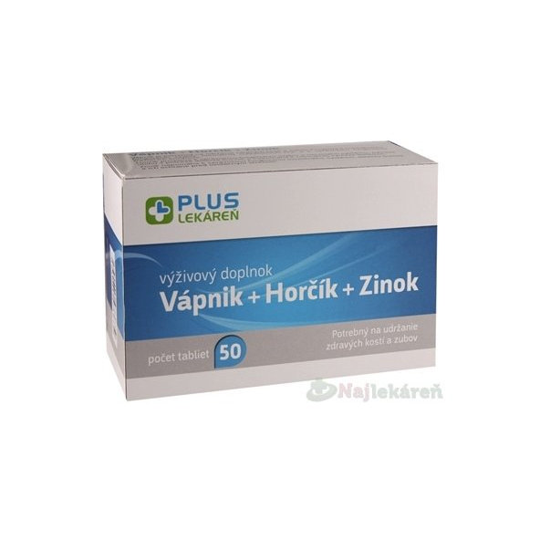 Plus Lekáreň Vápník + hořčík + zinek 50 tablet