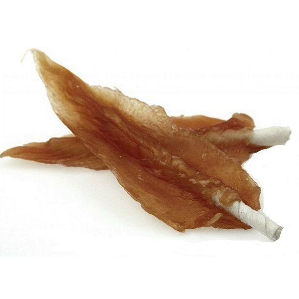 Salač Kuřecí plátky s kalciovou tyčinkou 6 cm pro psy 250 g