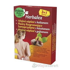 Herbalex hřejivá náplast s kaštanem na bolest 4 ks