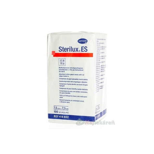 Sterilux ES kompres nesterilní 7,5×7,5 cm 100 ks