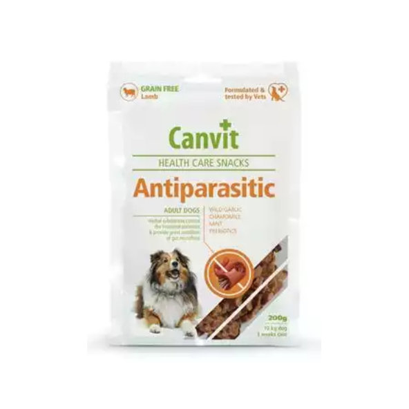 Canvit Health Care antiparazitní snack pro psy 200 g
