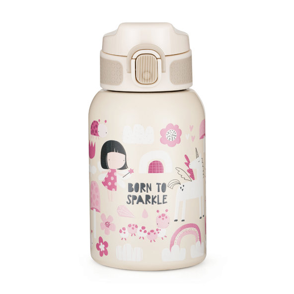 PETITE&MARS nerezová termo láhev Twinkling Fairy 350 ml 12m+