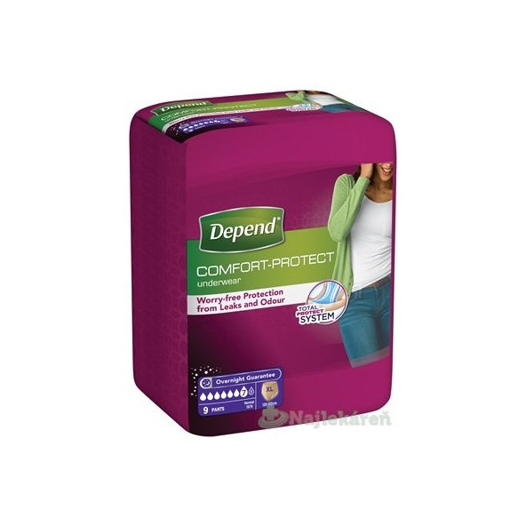 DEPEND Normal Inkontinenční kalhotky XL dámské 9 ks